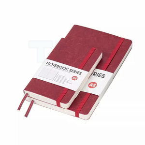 Promozione A5 in pelle colorata con taccuino stampato Logo legante cinturino elastico Notebook con portapenne e chiusura elastica - Product Image 3