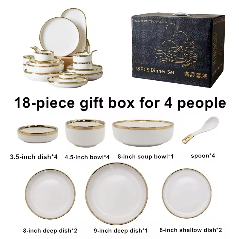 Set de 18 piezas para 4 personas.