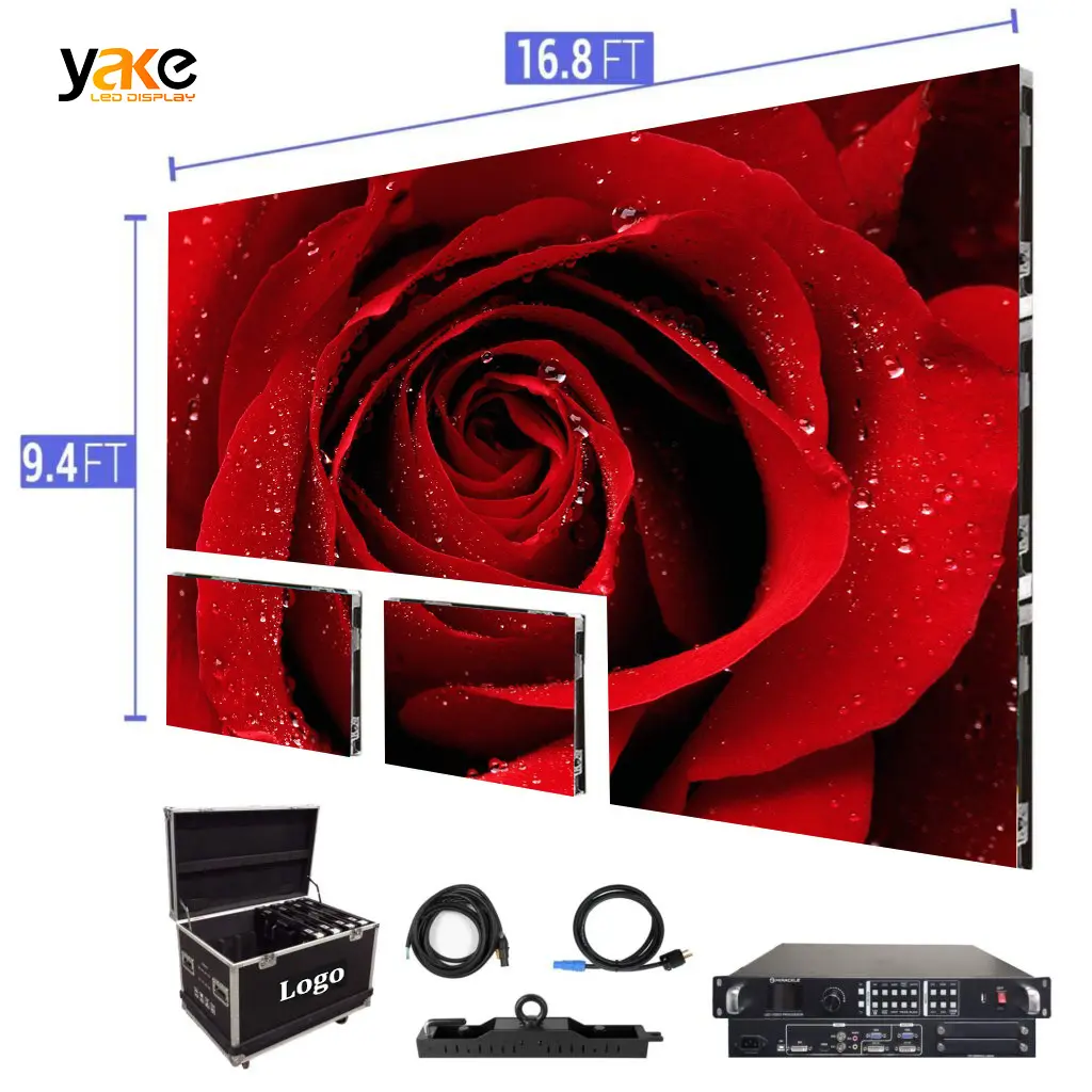 Yake Alta Resolución 4K frontal magnético P1.25 P1.5 P1.8 interior LED Video Wall Pantallas Panel de pantalla para evento de escenario