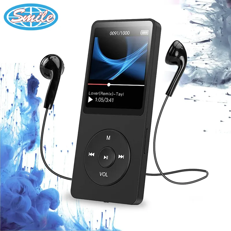 Mp3 player com tela lcd, receptor de áudio bt sem fio, portátil, com display lcd, para jogos de música, mp4