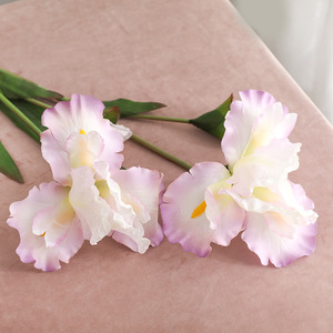 SN-H098 grosir jendela Iris biru ungu cantik Faux penataan lanskap bunga untuk ide desain dekorasi rumah - Product Image 6