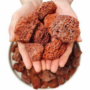 赤色火山石粒子通気性多孔質舗装混合土壌SIO2組成景観冶金用途向け - Product Image 1