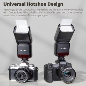 Nikon Pentax Olympus için Canon için Godox TT520III kamera flaşı 433MHz GN33 manuel flaş RT-16 verici DSLR kameralar - Product Image 5