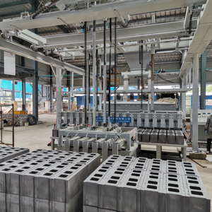 Molde y equipo de losa prefabricada para producción de bloques de yeso Componente PLC Línea de producción de ladrillos huecos Máquina automatizada - Product Image 1