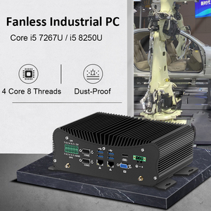 Mini PC de escritorio sin ventilador HLY Core i5 8250U DDR4 RS232 2 LAN SATA VGA GPIO PS2 LPT ordenador Industrial integrado de baja potencia - Product Image 4