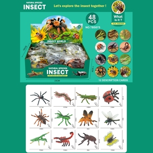 48PCS/box with Card Educational PVC Insect Exploration Kit Insect Models with Description Cards Discover the Insect <strong>World</strong> - Product Image 6