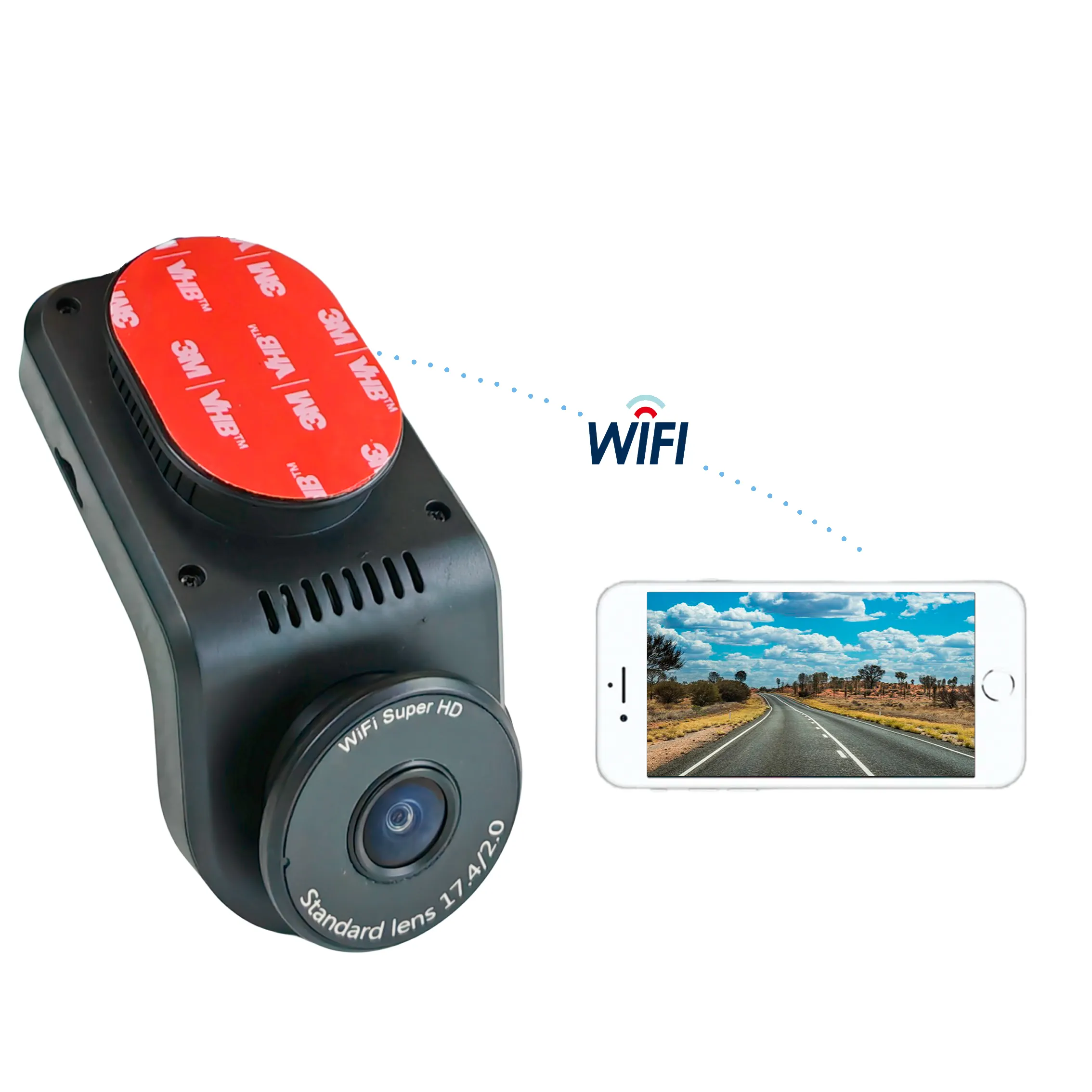 Caméra de tableau de bord avant 4K WIFI voiture DVR grand angle WIFI APP IOS Android 4K