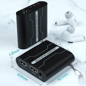 OEM ODM <strong>Hdmi</strong> Splitter 1 in 2 Out Extend Display 3D Hd 4K 30Hz Micro Usb Dc5V Hdcp 1.2 3.5Mm Audio <strong>Output</strong> <strong>Hdmi</strong> Adapter1X2