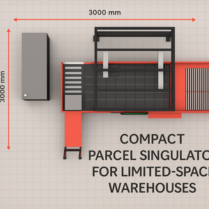 CIMC PTERIS Vision-Guided Conveyor Warehouse Logistik system Sortiert Scans-Pakete Gummiband Singulator Pakets ortier maschine - Product Image 5
