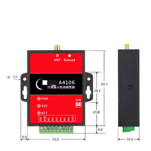 无线4g模块6 I/O输入检测报警自动呼叫短信强信号 - Product Image 3