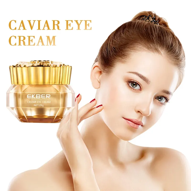 Vente en gros de crème naturelle pour les yeux, pour les cernes, resserre le Contour des yeux, hydratant, Anti-rides, soins de la peau, Caviar, crème sous les yeux