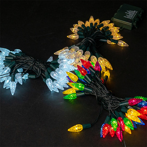 Alimentado por batería con 8 modos de iluminación Luces funcionales Navidad RGB bombilla cadena luces Navidad fresa cadena C6 - Product Image 6