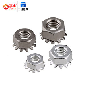 M3 M4 M5 M6 M8 M10 Stainless Steel Metric Hex Kep/K Type Tooth Washer Lock Nuts High Quality K Lock Nut - Product Image 3