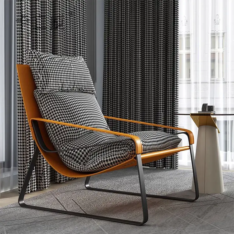 Liyu mobiliário de escritório Hot sale design italiano sala sotaque cadeira giratória quarto estofados sofá único cadeira do hotel
