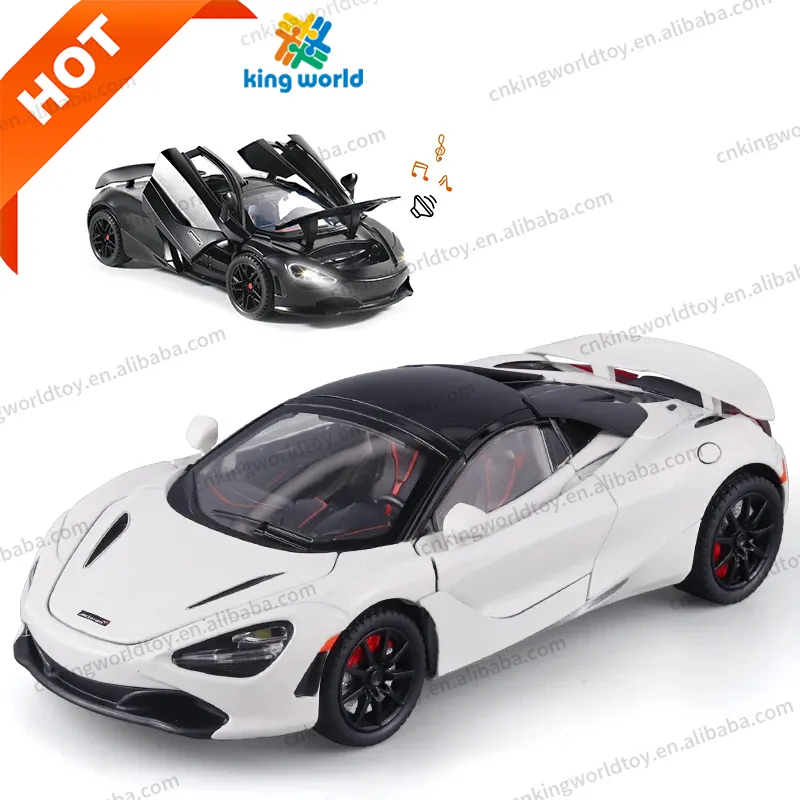 Mclaren 720s 1:24 Super Sportcar sonido y luz miniaturas aleación Diecast modelo coche regalos para novio juguetes para chico regalo Metal