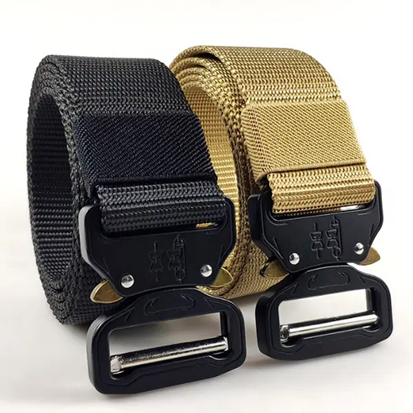 Ceinture en tissu tactique extérieur en Nylon, réglable, robuste, avec boucle à dégagement rapide, vente en gros