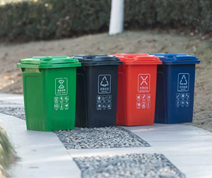 30L Medium-Sized Outdoor Standing Trash <strong>Bin</strong> PP and HDPE Material <strong>Bin</strong> with Lid for Recycling for Kitchen or Home Use - Product Image 5
