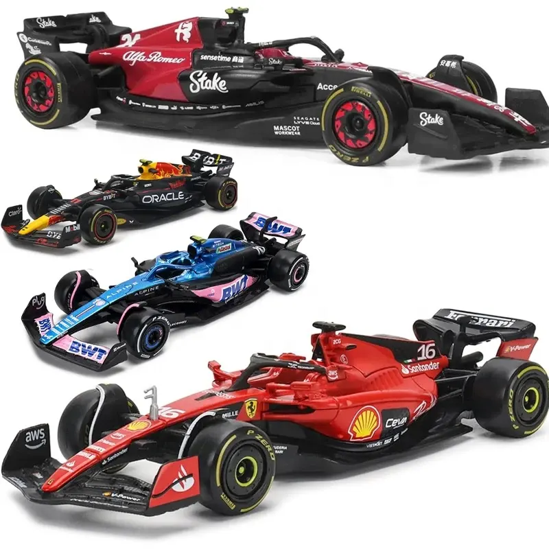 2023ブラーゴ1:43 F1フェラーリSF23レッドブルRB19アルパインA523アルファロメオC43ダイキャスト合金玩具F1モデルカースーパーフォーミュラギフト