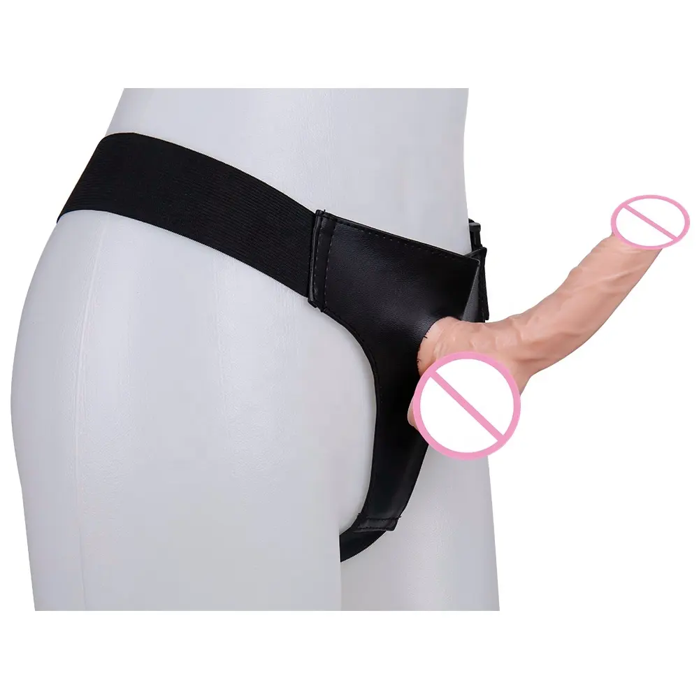 Dildo realista com cinto para mulheres, calça de faixa ajustável, sem vibrador, flexível, brinquedo sexual adulto