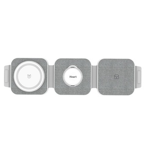 3 ב-אחד 15w מגסה qui2 עמדת טעינה אלחוטית + מחזיק בו זמנית עבור אפל טלפון סלולרי ואוזניות