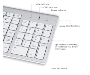 SeenDa 2.4G Wireless Silent <strong>Keyboard</strong> and Mouse Mini Multimedia Full-size <strong>Keyboard</strong> Mouse Combo Set for <strong>Notebook</strong> Laptop Desktop PC - Product Image 5