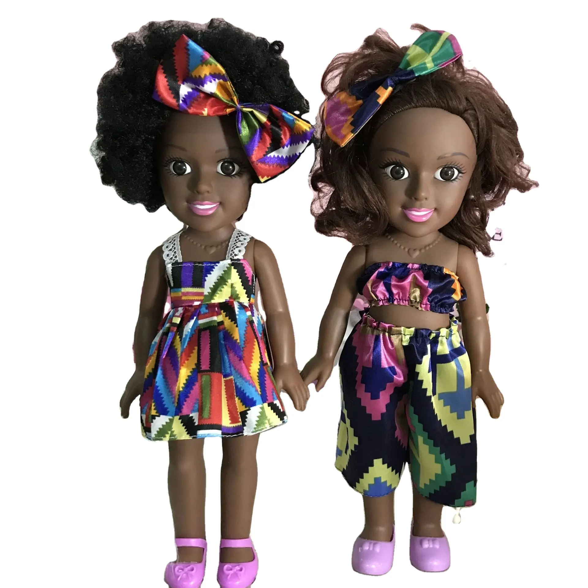 2020 nuovo design all'ingrosso vinile plastica realistico americano africano nero bambole per bambini