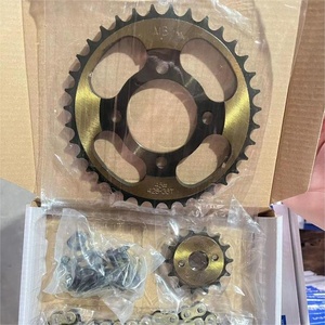 CQHZJ Good Quality Motorcycle Customized <strong>Chain</strong> and Sprocket Set Price Transmission System Pinion for CG125 CG150 GN125 NS200 - Product Image 3