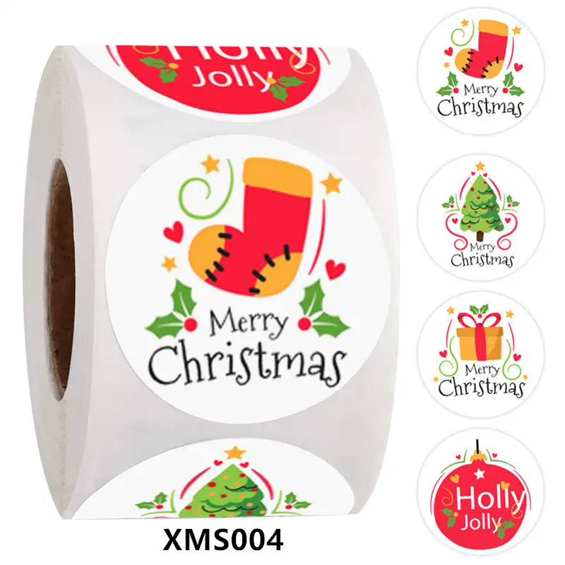 Personalized Sticker Roll Labels For Your Patronage Christmas Gifts Packaging Sticker PVC Self Adhesive Thank you Gifts Sticker