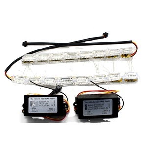 14/15/16 <span class=keywords><strong>LED</strong></span>ホワイトアンバーDRLデイタイムランニングライトターンシグナルフレキシブルフローウォータープルーフストリップライトエンジェルアイヘッドライト