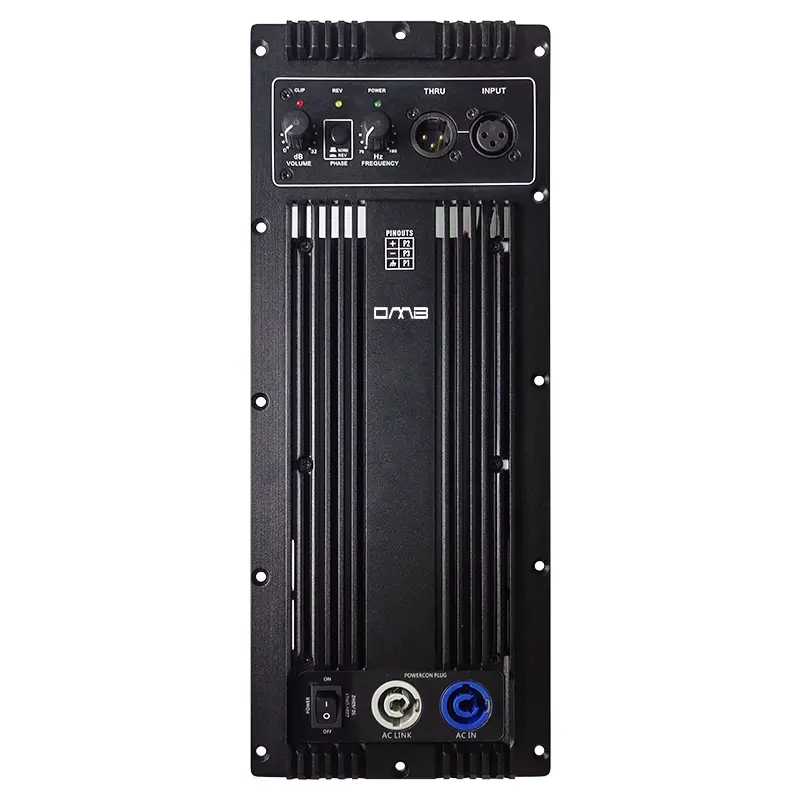 Class D 1200W Active Module: Variable-Speed Fan Cooling, LCC Power Supply, 1200W @ 4ohms, DSP PDA1001+PRE