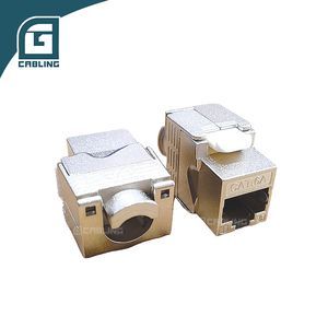 Gcabling Cat6 FTP tam korumalı 180 ° aletsiz Rj45 rj45 8p8c cat6 ağ 80x80 keystone jack 3m cat6 keystone jack - Product Image 1