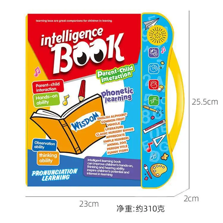子供のためのABCサウンドブック英語の手紙、言葉、学習フィギュア。本の教育玩具