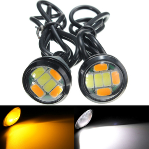 รถLED Eagle Eyes 23MmสีDualสีขาว/สีเหลือง 5630 6SMDอัตโนมัติหมอกไฟDRL Daytime Runningไฟสัญญาณ 12V - Product Image 3