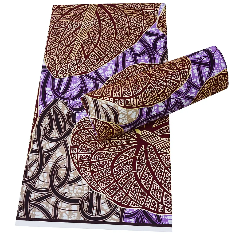 Африканские золотые восковые пинты из 100% хлопка, Нигерия, Анкара, настоящий восковой Африканский домашний текстиль, ткань GW59