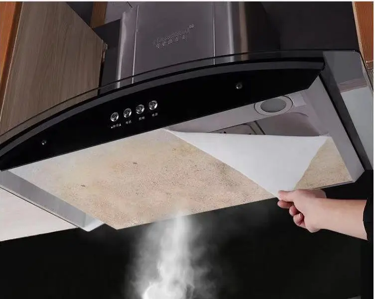 Papel de filtro descartável para ventilador de cozinha, retardador de chamas, atacado