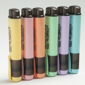 Set di pennarelli evidenziatori a asciugatura rapida Non tossici 6 colori pastello espositore personalizzato - Product Image 2