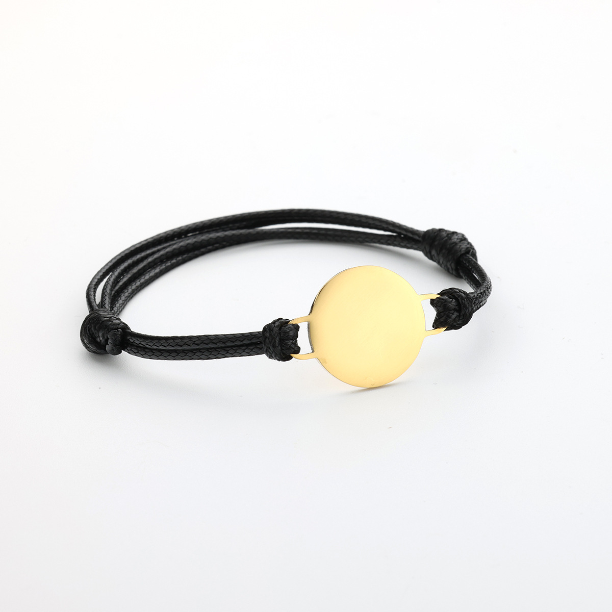 Black Cord+Gold Charm