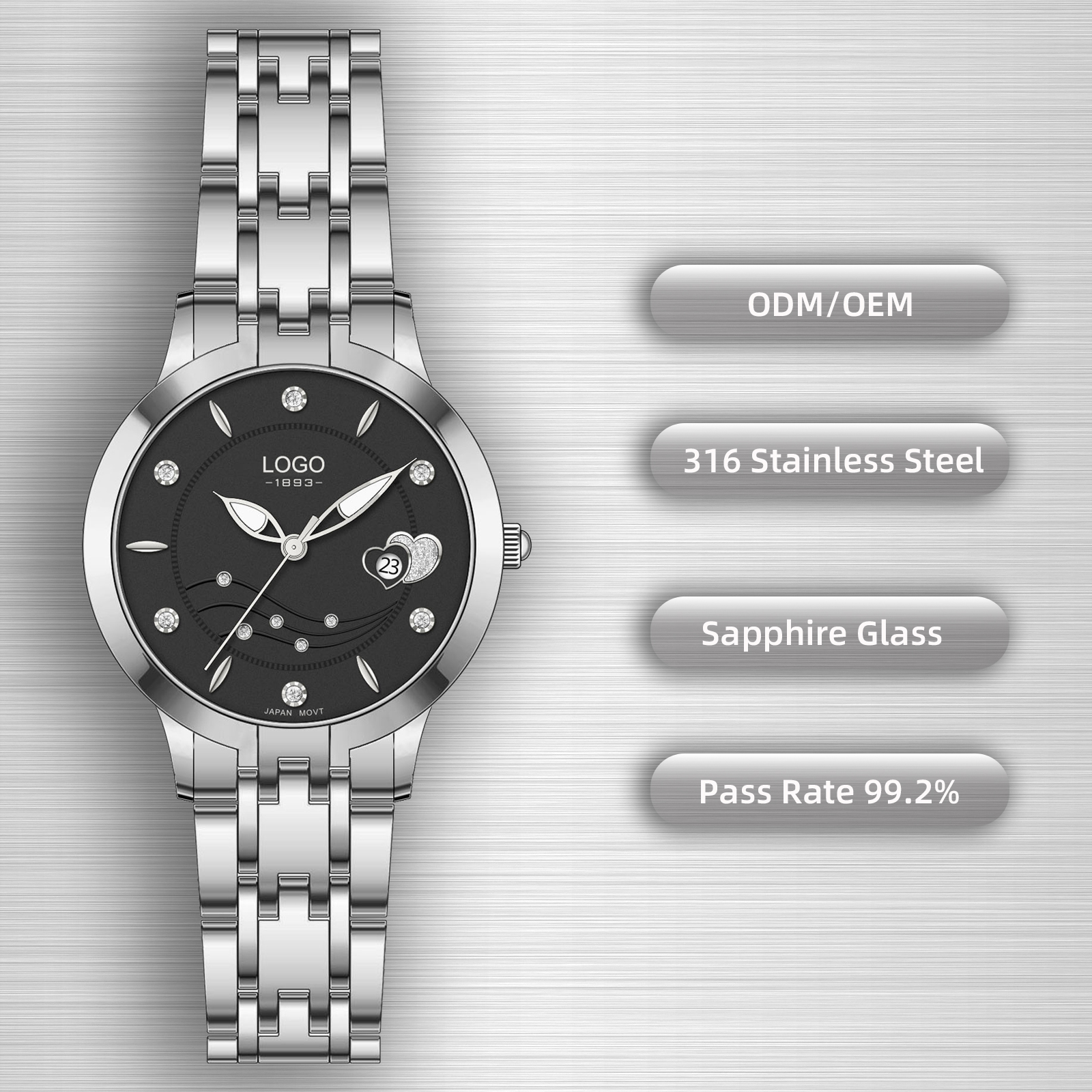 Silver--black