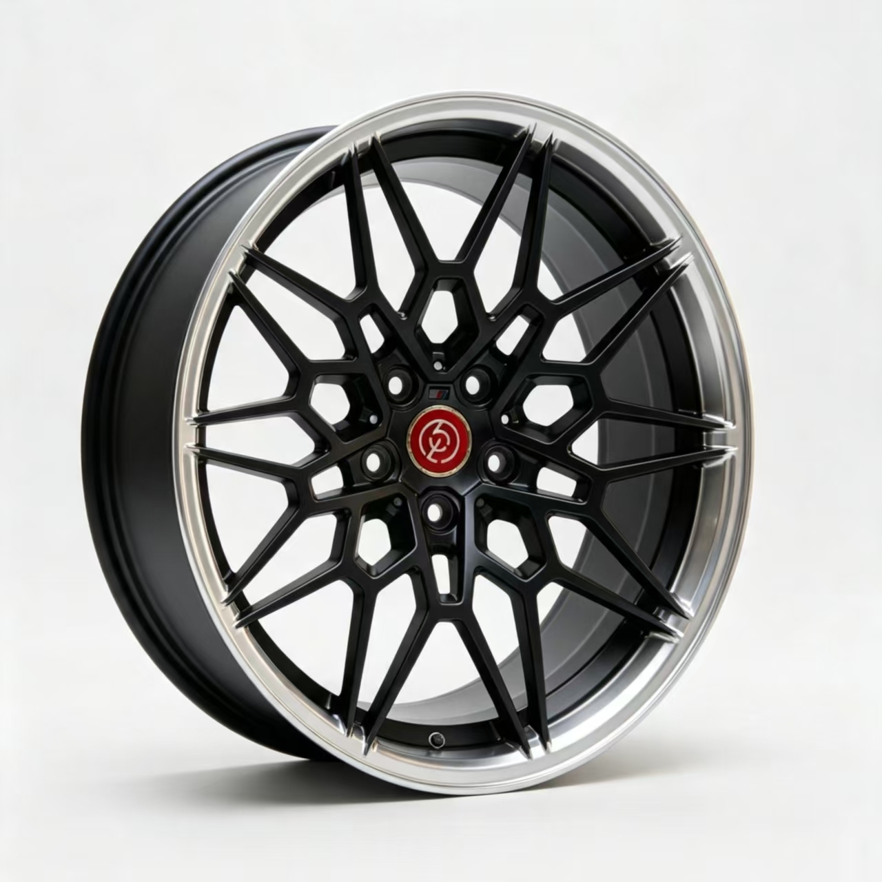 Matte Black + Polished Silver Lip