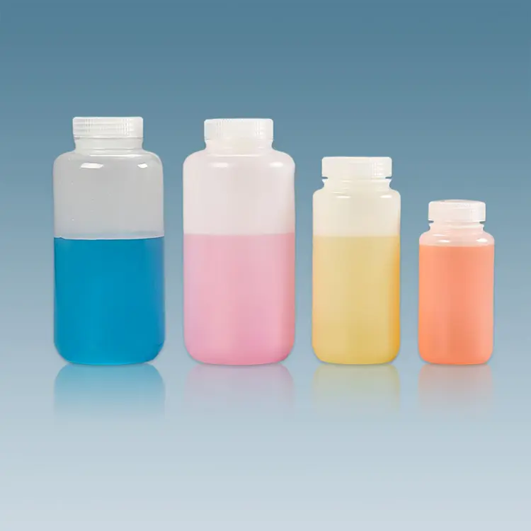 Professional Factory 8ml-1000ml Plastic HDPE PP Wide Mouth Lab Sample Bottle For Reagent