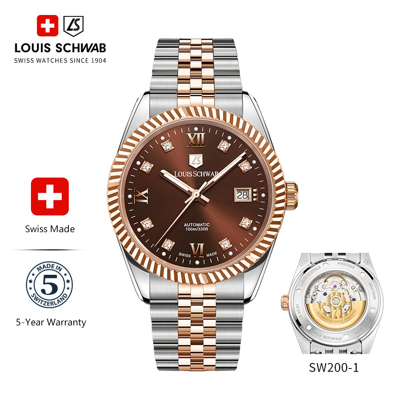 Two-tone Rose Gold Coffee Dial