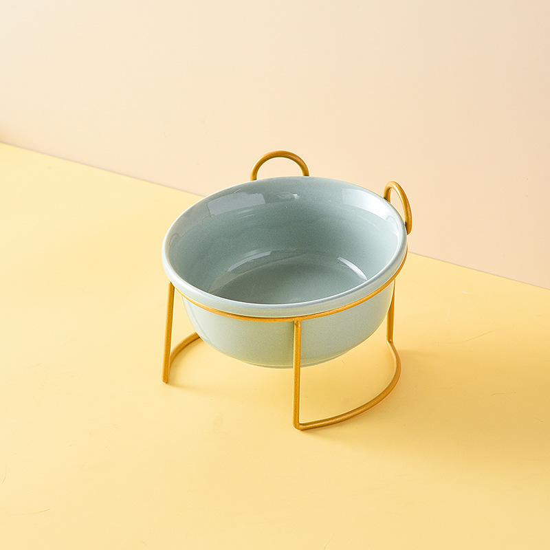 Green Single Bowls with Gold Stand
