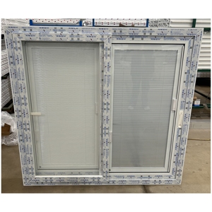 günstiger preis doppelverglasung pvc-schiebefenster und fenster mit integrierten jalousien - Product Image 2