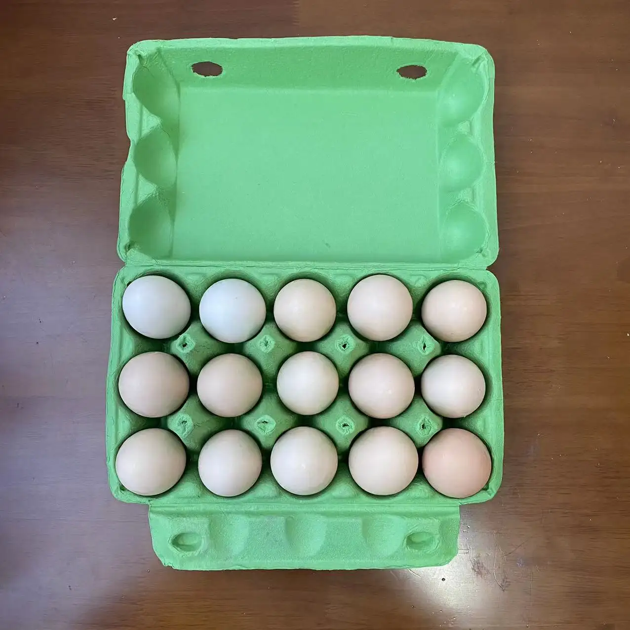 Bandeja para huevos de pulpa de bagazo de caña de azúcar personalizada, bandeja de almacenamiento de huevos biodegradable de bandeja de cartón para almacenamiento de huevos familiar