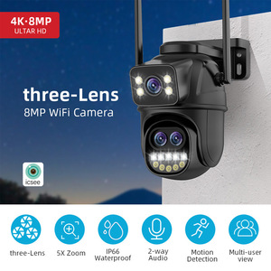 Cámara de vigilancia ICSEE 8MP Triple lente Wifi Ptz inalámbrica al aire libre Smart Home tarjeta de memoria CMOS Sensor cámara de seguridad de red - Product Image 5