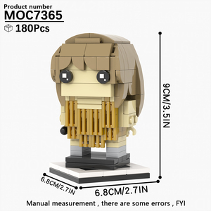 NEUE Films pielzeug Taylors Swiftes <span class=keywords><strong>Brick</strong></span> Head MOC Backstein bausteine Sets Spielzeug für Kisd-MOC7363-7366 - Product Image 4