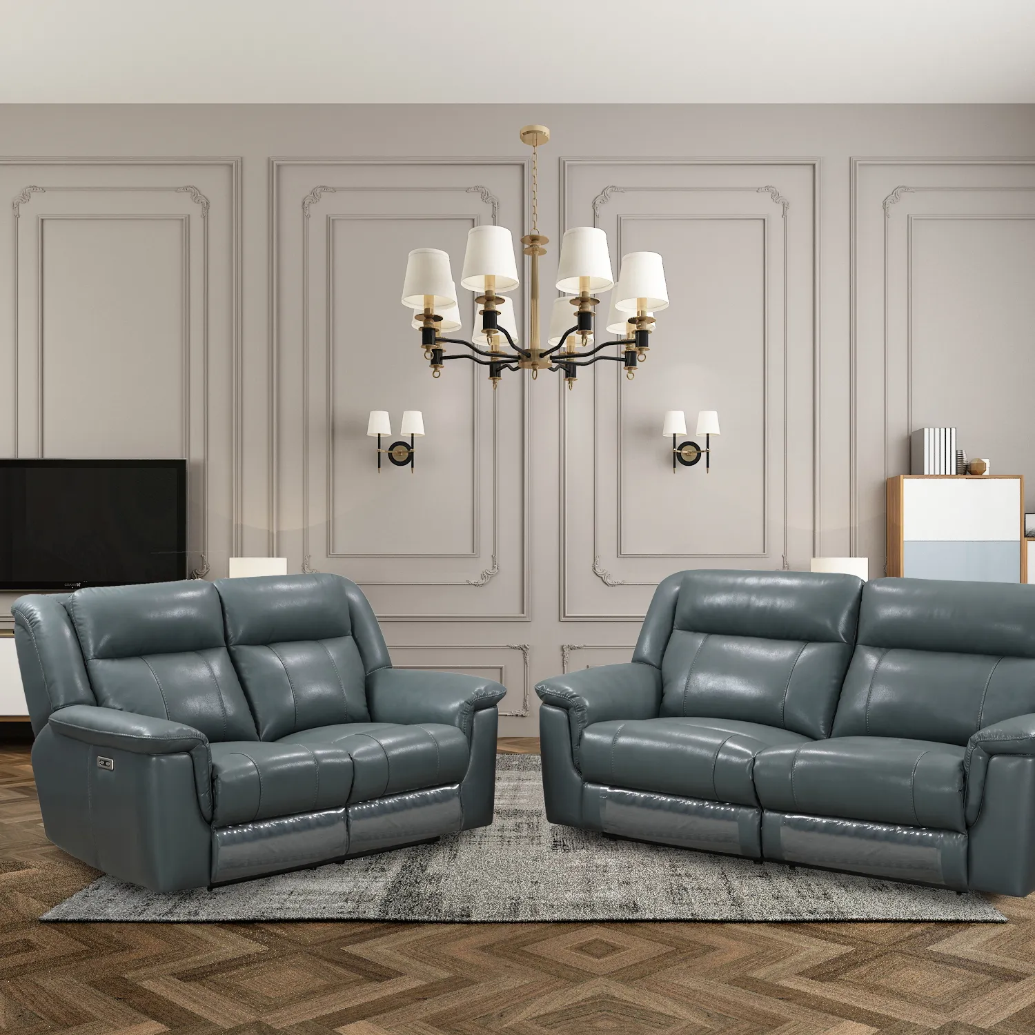 2022 vendita calda stile asiatico classico multi funzione potenza reclinabile top grain divano in vera pelle per soggiorno e commerciale
