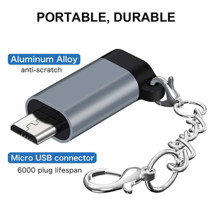 <strong>Micro</strong> <strong>USB</strong> <strong>Adapter</strong>,Type C Female to <strong>Micro</strong> <strong>USB</strong> Male Connector with Keychain for Samsung Galaxy and <strong>Micro</strong> <strong>USB</strong> Devices - Product Image 3