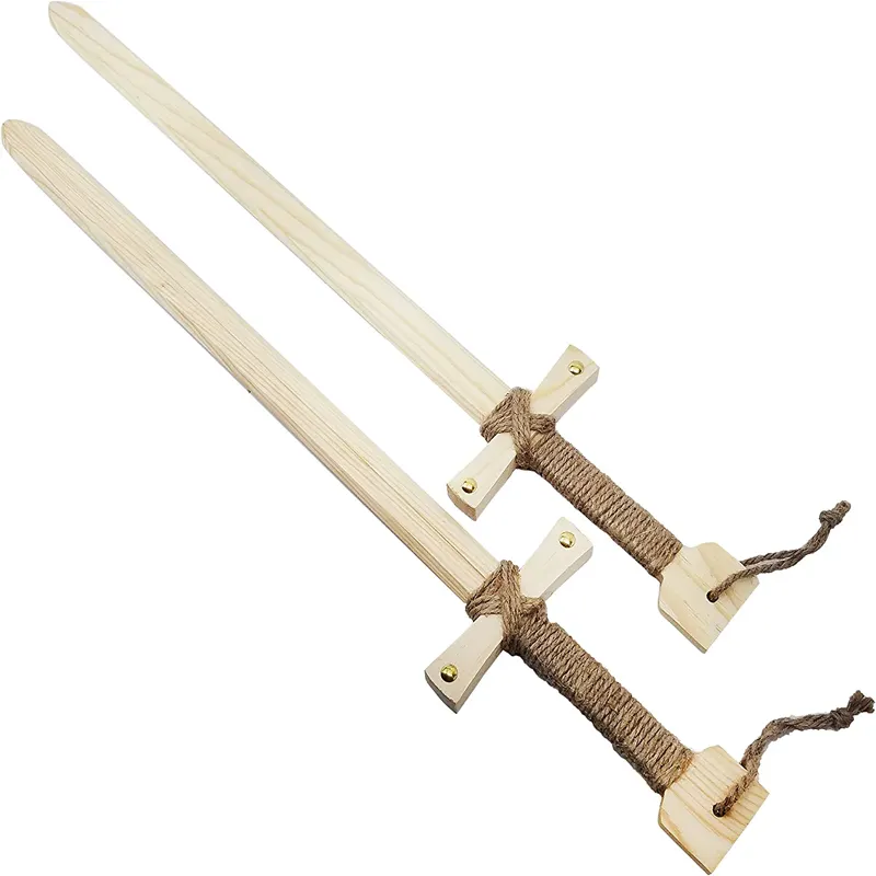 Jeu d'épées légères en bois de Style Table ronde pour jouer en plein air