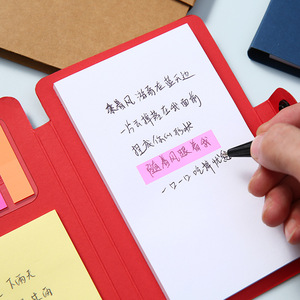Button Design Kraft papier Cover Aufkleber Note Memo Pad Buch Convenience Note Kombination Sticky Book Tab Notebook mit Stift - Product Image 3